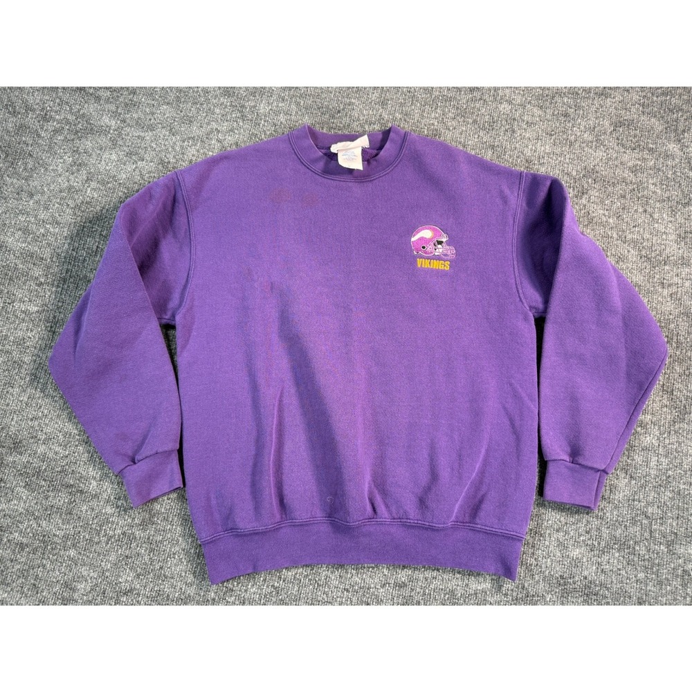 Vintage Majestic Minnesota‎ Vikings Sweatshirt Men's Medium Purple Crewneck NFL